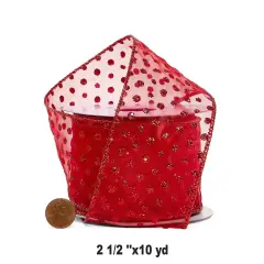 Clearance Merry Christmas Ribbon 2 1/2" x 10 yd Red