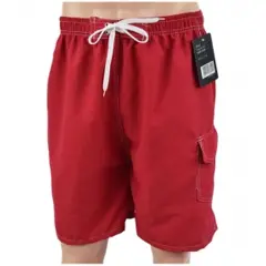 WUHOU Men's Swimming Trunk Set Red