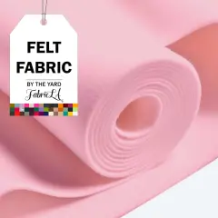 FabricLA Acrylic Felt Fabric - 72" Inch Wide 1.6mm Thick Felt by The Yard - Use Soft Felt Sheets for Sewing, Cushion, and Padding, DIY Arts & Crafts (2 Yards, Baby Pink)