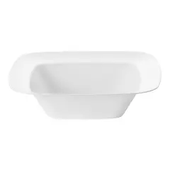 Solid White Rounded Square Disposable Plastic Dessert Bowls - 5 oz. (120 Bowls)