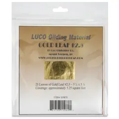 Luco Imitation Gold Leaf - 25 Sheets, 5-1/2" x 5-1/2"