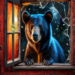 Sunsout Bear and Fireflies 500 pc Jigsaw Puzzle 71824