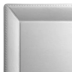 Silver Square Edge Beaded Disposable Paper Charger Plates - 13" (120 Plates)