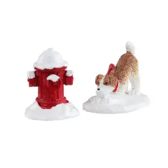 Lemax Snowy Fire Hydrant - 2 Piece Set