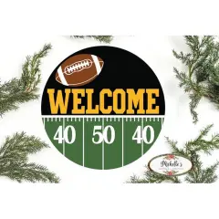 Welcome Football Field Round Sign