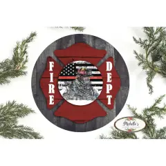 Fire Department Thin Red Line Round Sign