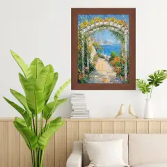 Dark Walnut Wood Grain Picture Frame - Home Office Decor 11x13 frame