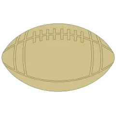 11" Unpainted MDF Football Cutout