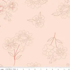 Pink Blush Springs in Town Wideback Fabric Per Yard
