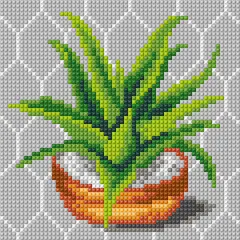 Needlepoint canvas for halfstitch without yarn Cacti 3403D