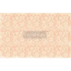 Redesign Decoupage D&eacute;cor Tissue Paper - Peach Damask - 1 sheet (19" x 30")