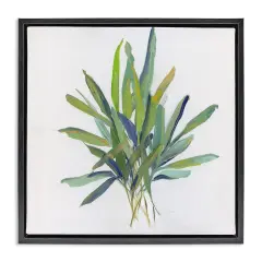 Stupell Industries Layered Leaf Sprigs Floater Framed Canvas Wall Art Design by Sally Swatland