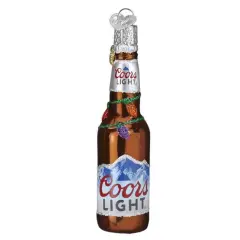 Old World Christmas 4.0 Inch Holiday Coors Light Longneck Christmas Tree Ornament , Ornament Beverage Beer Bottle Brown