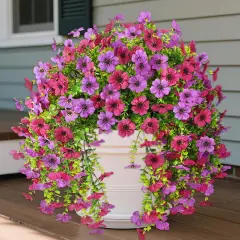 Fake Daisy Silk Hanging Flowers - Mix Purple