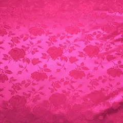 1 Yard Neon Pink Jacquard Satin Fabric Reversible for Tablecloth Overlays Curtains 58/60 Inches Wide