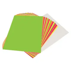 School Smart Poster Board, 11 x 14 Inches, White/Assorted Neon Colors, Pack of 50