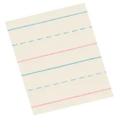 School Smart Red & Blue Storybook Paper, 5/8 Inch Ruled Long Way, 18 x 12 Inches, 250 Sheets