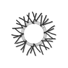 15-24" Pencil Work Wreath Form: Black