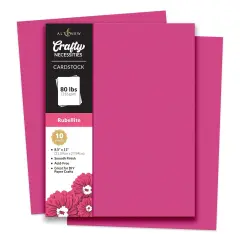 Crafty Necessities: Rubellite Cardstock (10 sheets/set)
