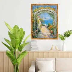 Slim Gold Leaf Beaded Picture Frame 11x11 frame