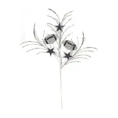 29" Glitter Star and Football Pick: Navy Blue & Silver