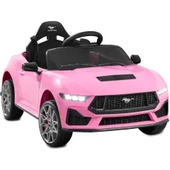 Best Choice Products Kids 12V Electric Ride-On Car Officially Licensed Ford Mustang w/ Remote, LED Lights Pink