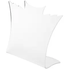 Plymor Frosted Acrylic Winged Necklace Display Stand, 8.5" W x 3" D x 7.25" H