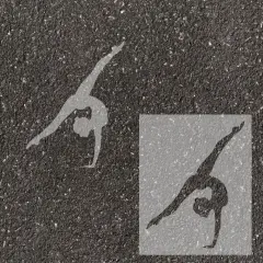 Gymnast Parking Space Stencil | High School Senior Parking Spot Stencil | Reusable Stencil | Stencil Ease |