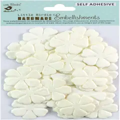 Little Birdie Ella Paper Flowers 35/Pkg-Shabby Chic