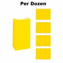 Paper Treat Bags 5"x 10" - 12 Pc Yellow