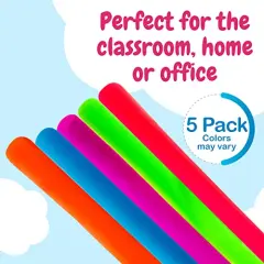 5-Pack Original Stretchy Fidget Sensory Toys Monkey Noodles for Kids and Adults Stretches from 12 Inches to 8 Feet BPA, Phthalate, and Latex-Free