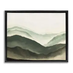 Stupell Industries Atmospheric Mountain Range Framed Floater Canvas Wall Art Black Floater Frame