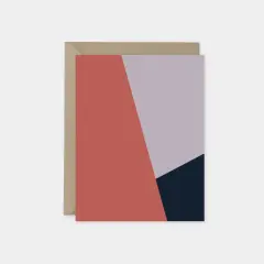 Coral & Lavender Color Block Card