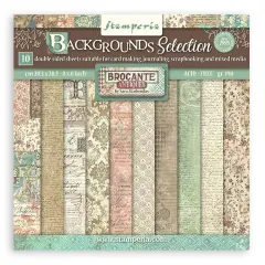 Stamperia Backgrounds Double-Sided Paper Pad 8"X8" 10/Pkg-Brocante Antiques