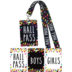 Confetti Hall Pass Lanyards
