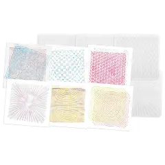 Optical Illusion Rubbing Plates, Pack of 6