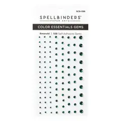 Spellbinders Color Essentials Gems 108/Pkg-Emerald