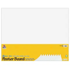 Poster Board, White, 22" x 28", 10 Sheets