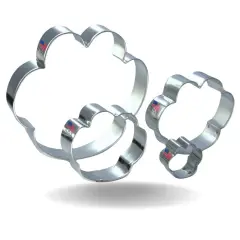 Paw Print Cookie Cutters 4 Pc Set. USA Tin Plate Steel - By CookieCutter.Com