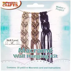 Macram&eacute; Hearts Wall Hanging Crafting Kit &ndash; Includes Materials and Instructions