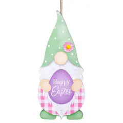 Easter 13" Happy Easter Gnome Sign Mint green