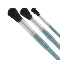 Creative Mark Mimik Professional Watercolor Brushes - Jumbo Wash Set of 3- Synthetic Squirrel Hair - Natural Bristle Artist Brushes for Watercolors, Gouache & Acrylics - Imitates Natural Squirrel and Sable Hair
