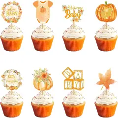 Oh Baby Cupcake Toppers Little Pumpkin Baby Shower