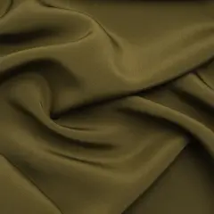 1 Yard Silk 4 Ply Crepe Olive Green Luxury Fabric 44" Wide for Elegant Apparel