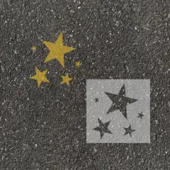 Stars Parking Space Stencil | High School Senior Parking Spot Stencil | Reusable Stencil | Stencil Ease |