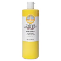Natural Earth Paint Natural Fluid Acrylik Paint - Brilliant Yellow, 473 ml