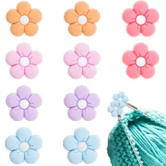 10 Pack Cute Flower Needle Point Protectors Silicone Needle Point Protectors Knitting Accessories and Supplies Knitting Needle Stoppers Knitting Needles Point Protectors Knitting Tools