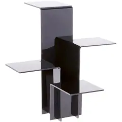 Plymor Black Acrylic Quick Connect 4-Shelf Display Riser