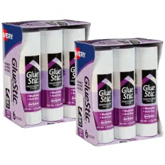 Avery Glue Stic, Disappearing Purple Glue Sticks, Washable, 1.27oz, 12 Total (10222)