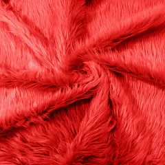 1 Yard Solid Faux Fur Fabric for Costumes, Decor, pillows & beddings Red
